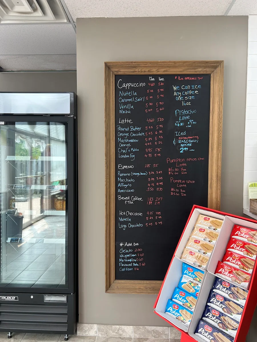 Menu, Caffé Lago