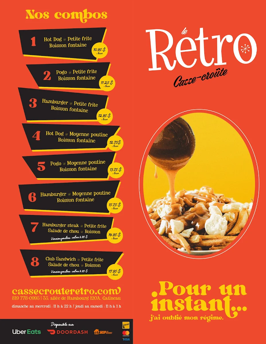 Menu, Le Rétro — Casse-croûte