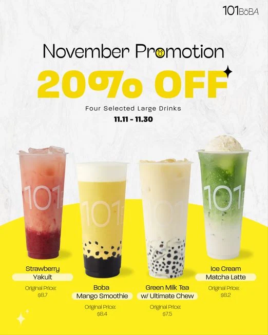 Menu, 101 BoBA
