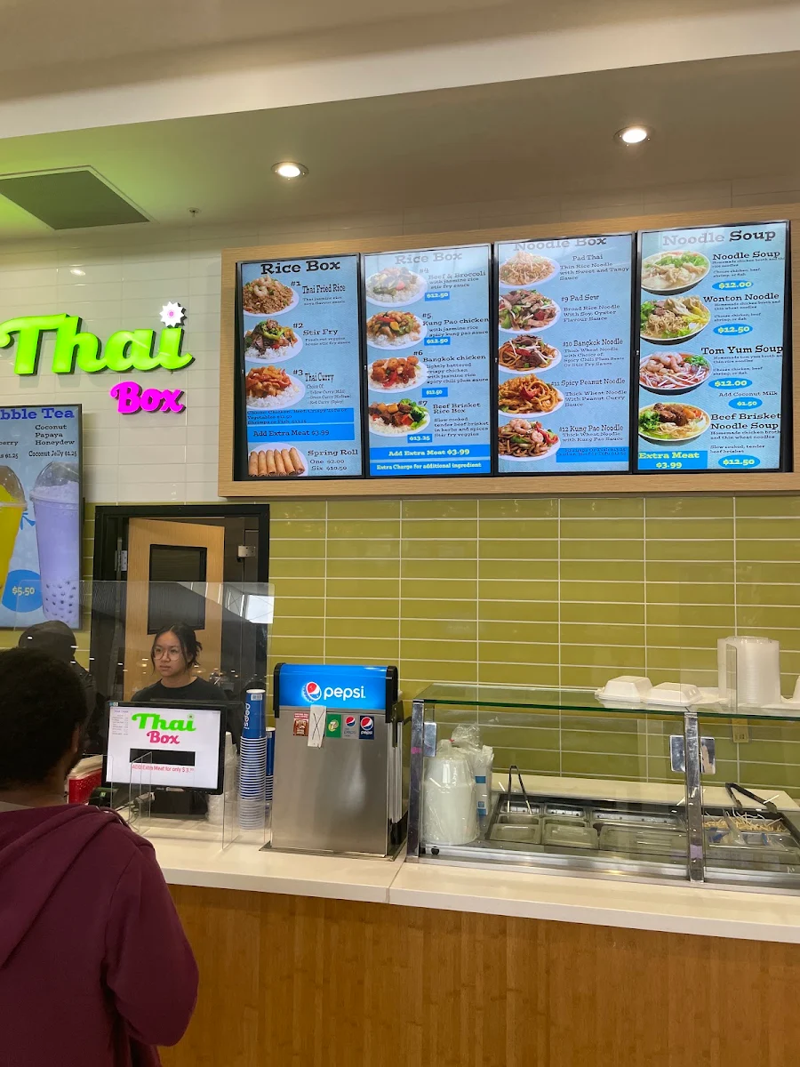 Menu, thai box