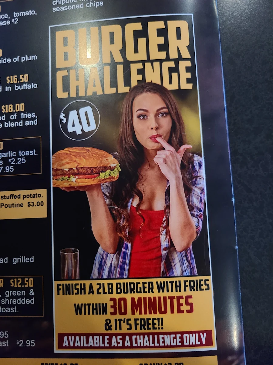 Menu, DayzOff Pub