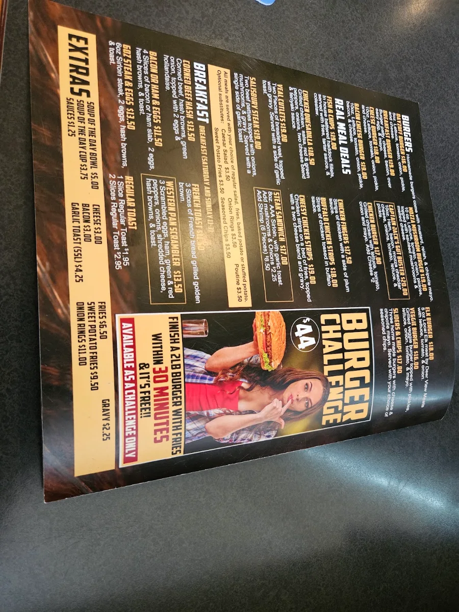 Menu, DayzOff Pub