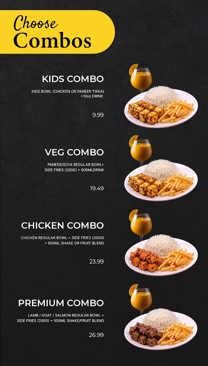 Menu, Lazzat Grill & Shakes