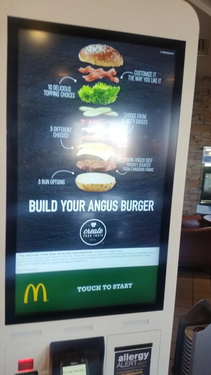 Menu, McDonald's