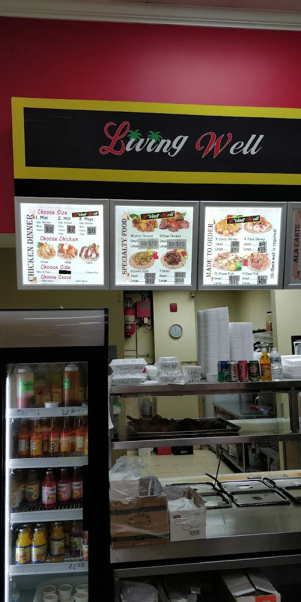 Menu, Livingwell Jerk N Fried Caribbean (Islington)