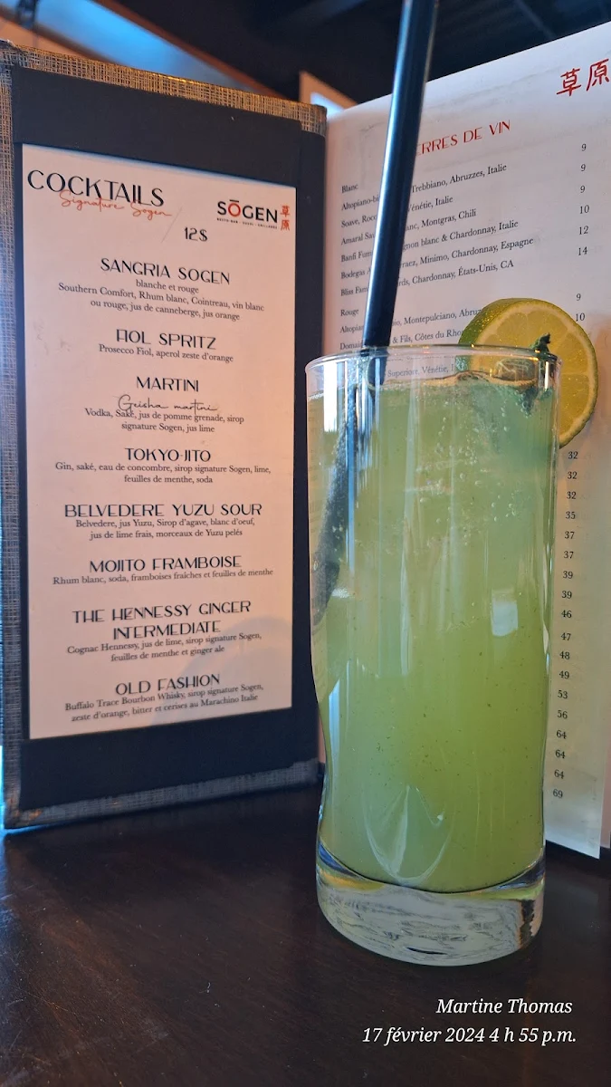 Menu, Restaurant Bar Sushi sogen