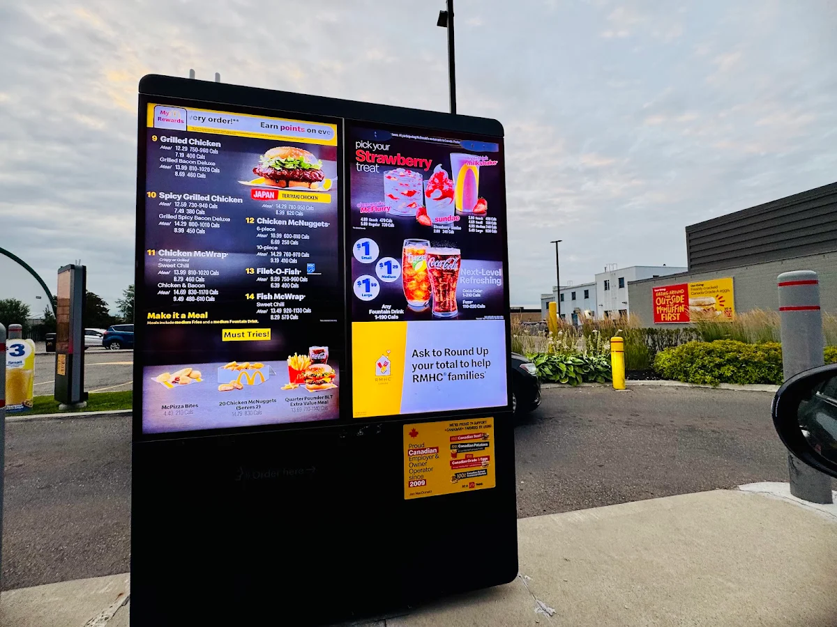 Menu, McDonald's