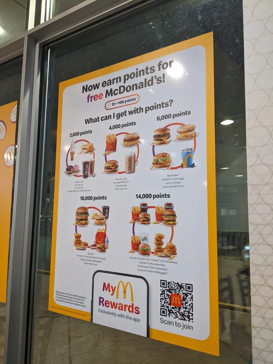 Menu, McDonald's
