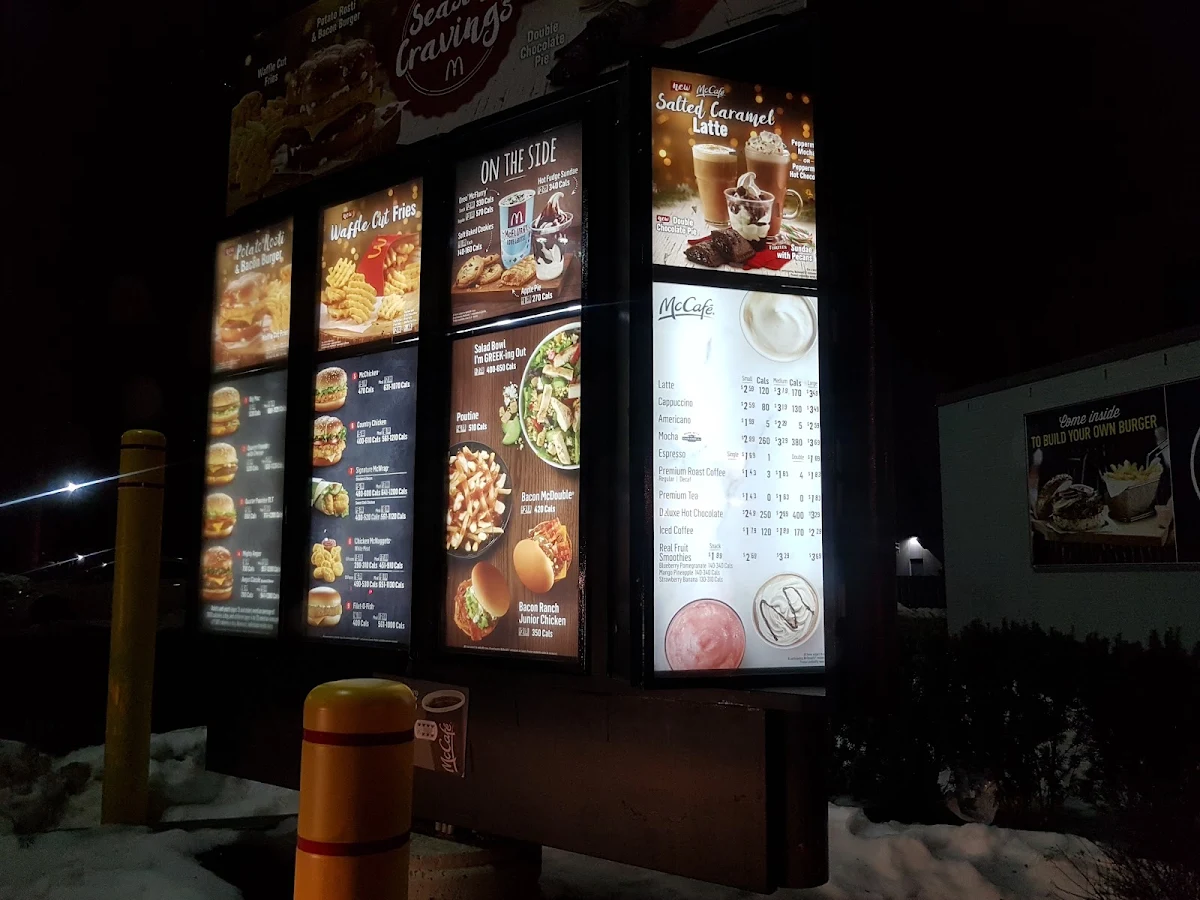 Menu, McDonald's