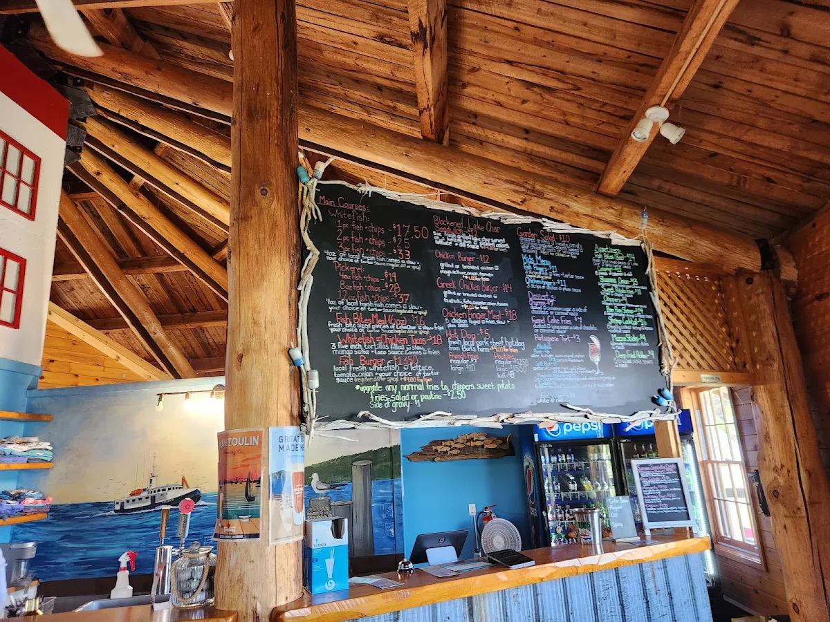 Menu, Purvis Fish & Chips