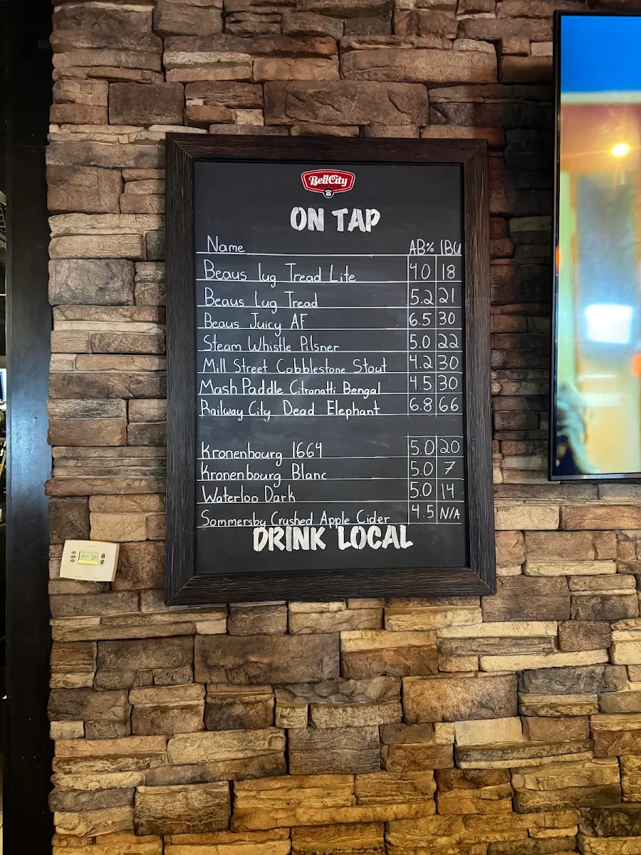 Menu, Zander's Fire Grill & Brew Lounge