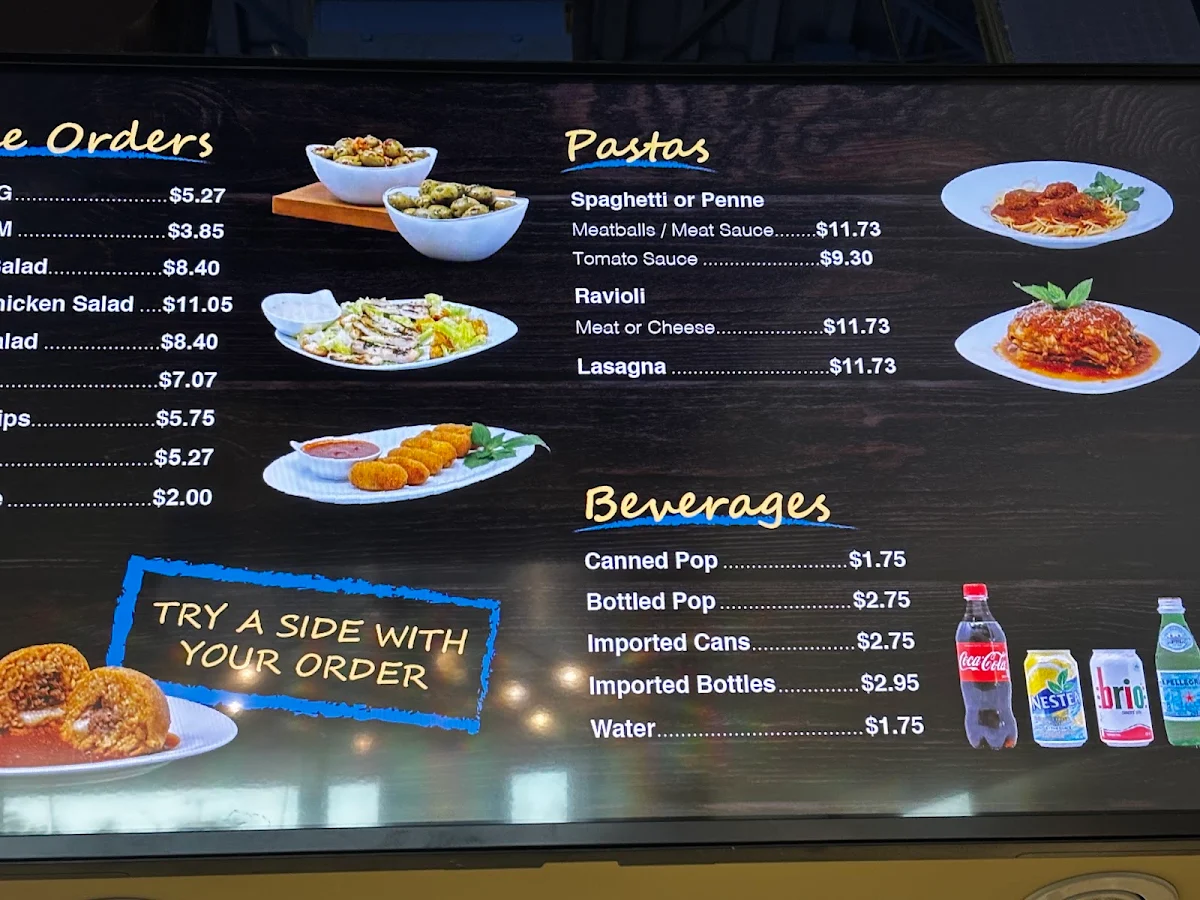 Menu, Via Panini Italian Sandwiches