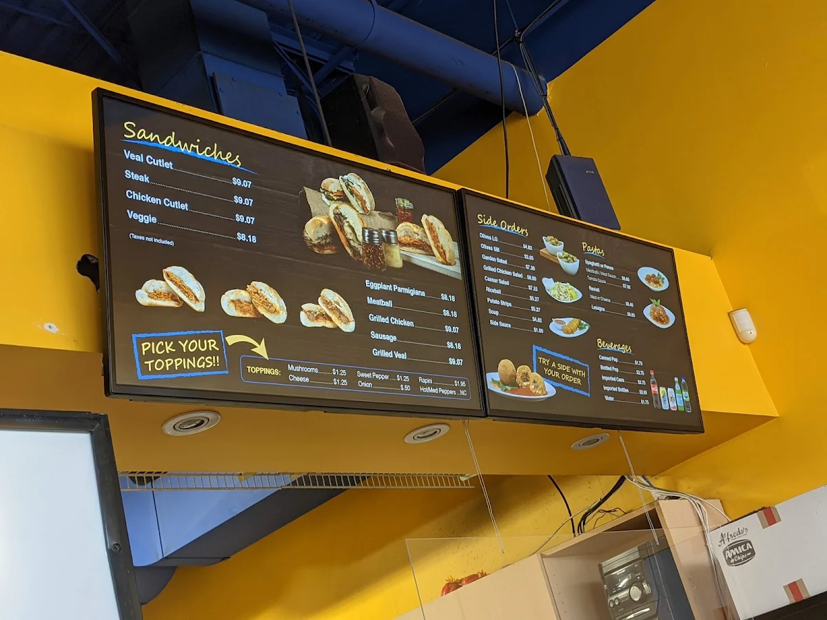 Menu, Via Panini Italian Sandwiches