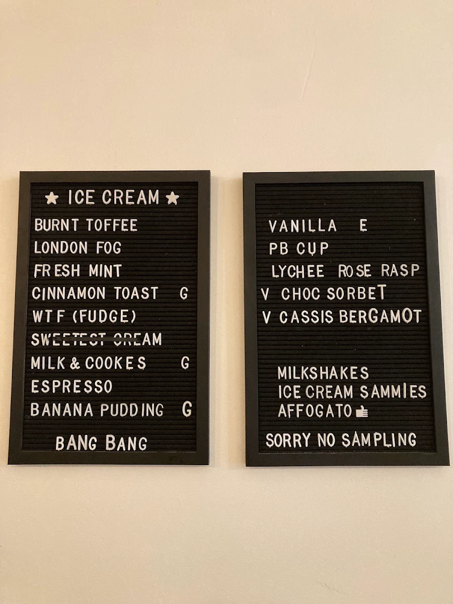 Menu, Bakerbots Baking