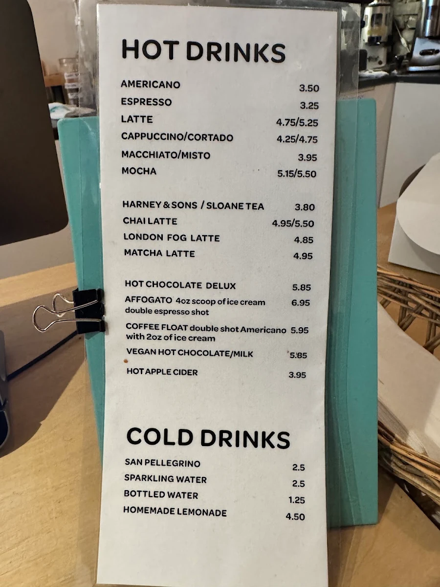 Menu, Bakerbots Baking