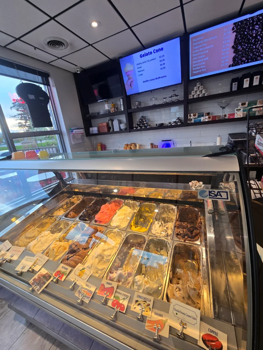 Menu, Italian Ice Cream