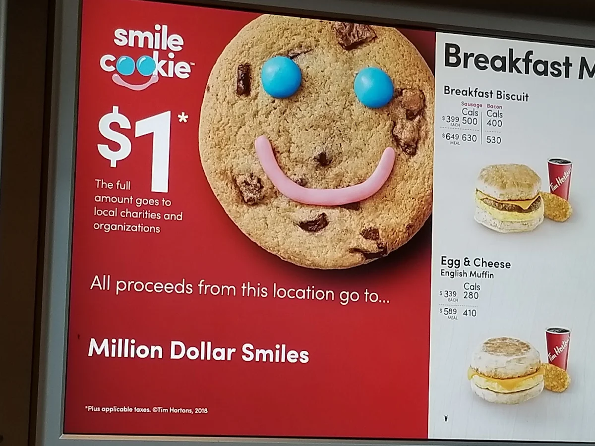 Menu, Tim Hortons