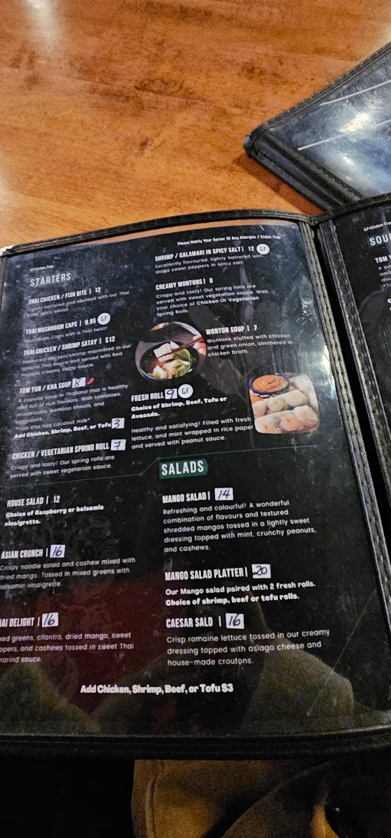 Menu, Red Papaya Thai and Grill