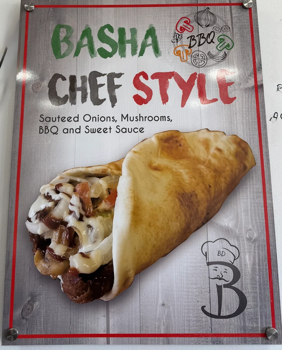Menu, Basha Donair & Shawarma