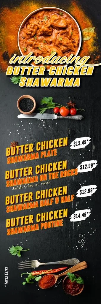 Menu, SHAWARMA FUSION