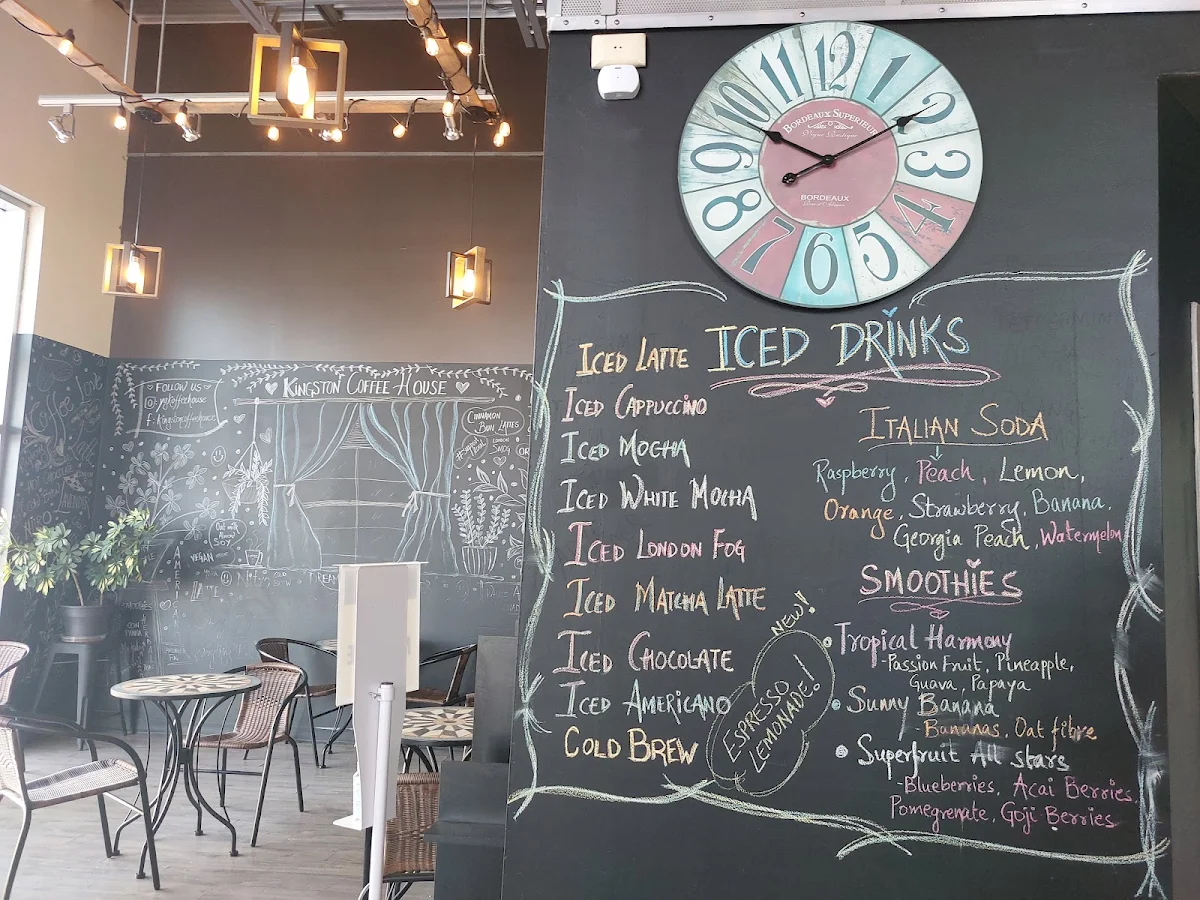 Menu, Kingston Coffee House