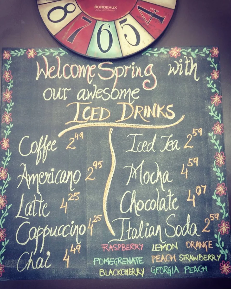 Menu, Kingston Coffee House