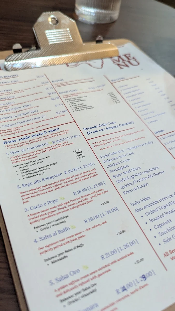 Menu, Da Cecot| Pastificio and Italian comfort food