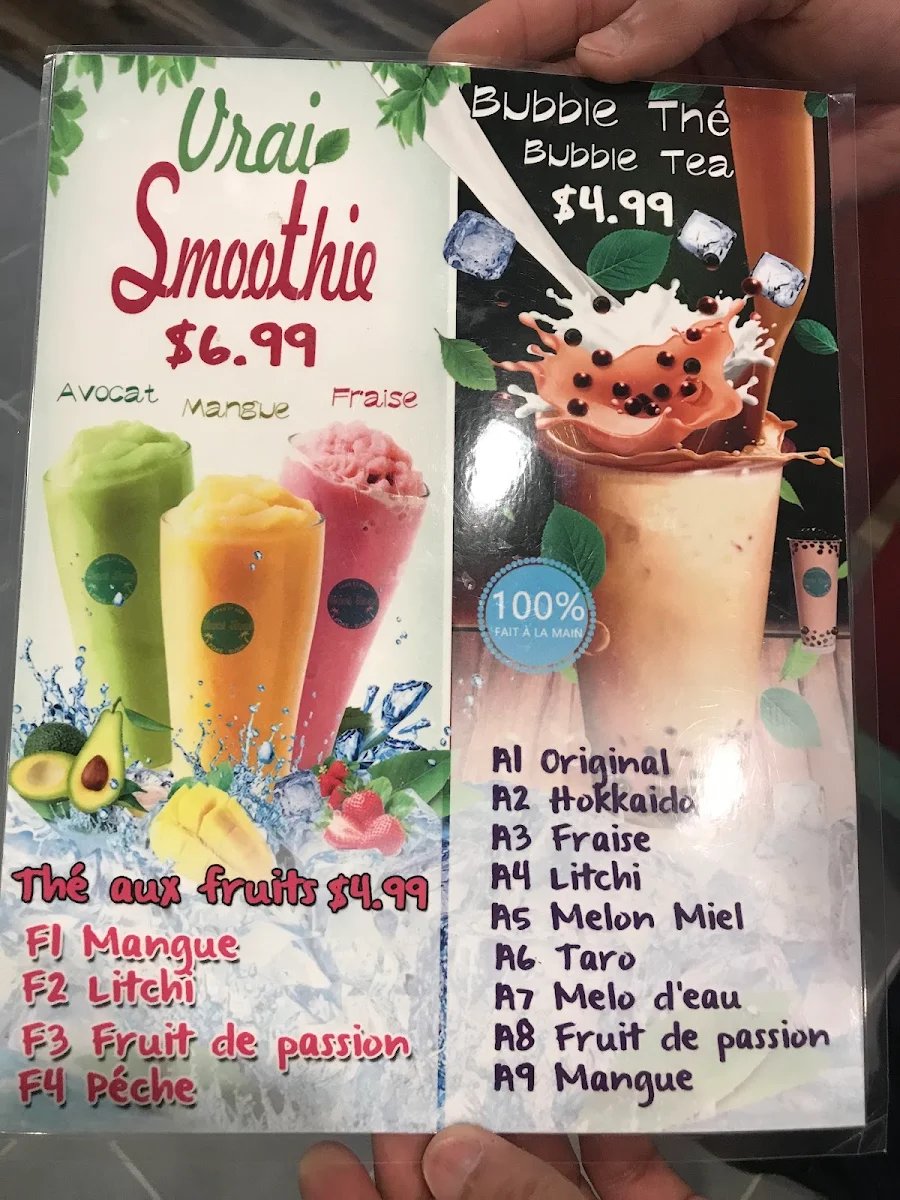 Menu, Sucré Sushi & Poke ( Sushi+Poké+Bubble Tea)