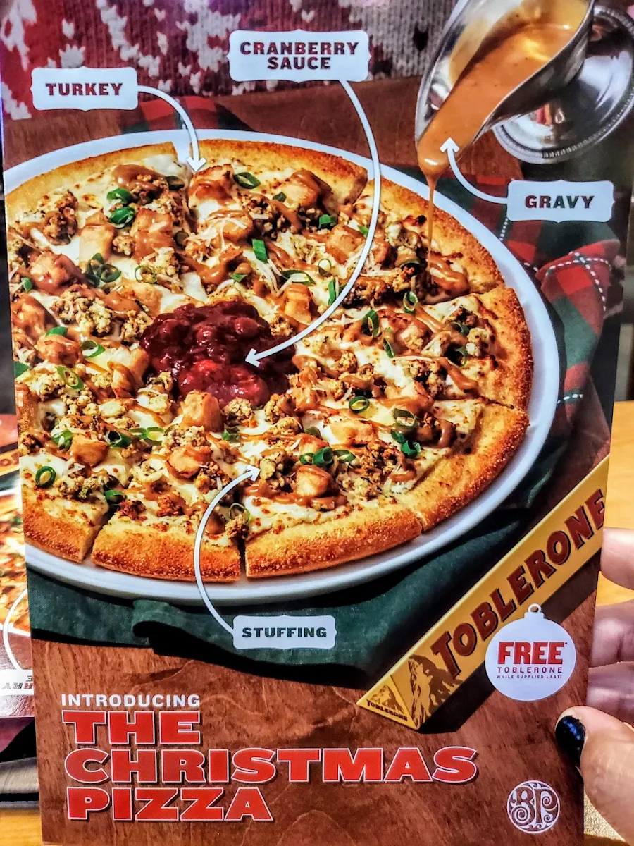 Menu, Boston Pizza