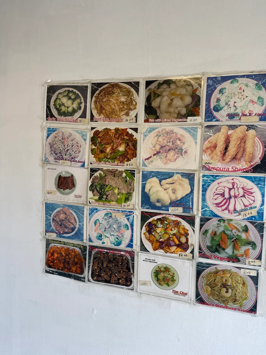Menu, Tim Choi's Chinese Food