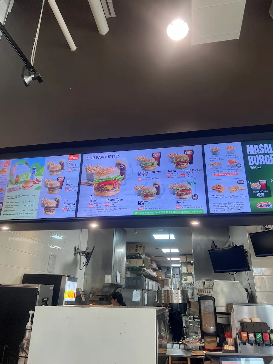 Menu, A&W
