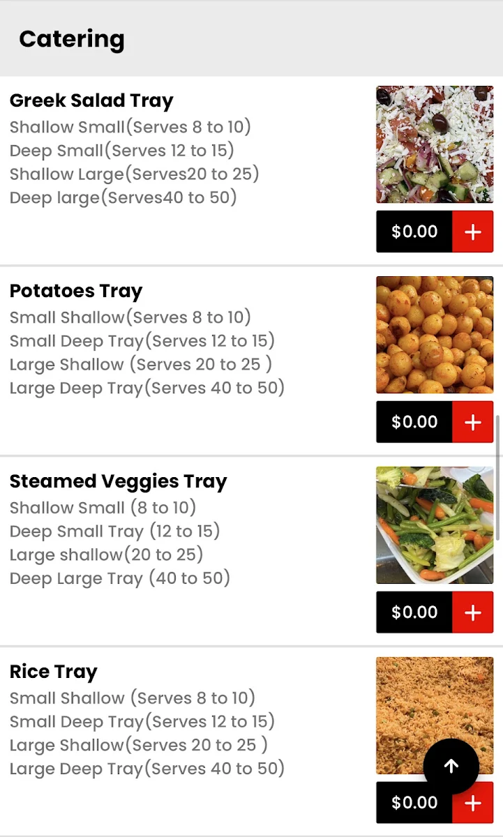 Menu, Mario's BBQ