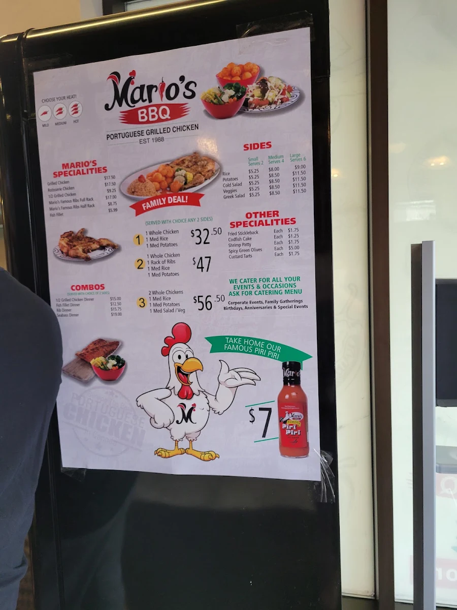 Menu, Mario's BBQ