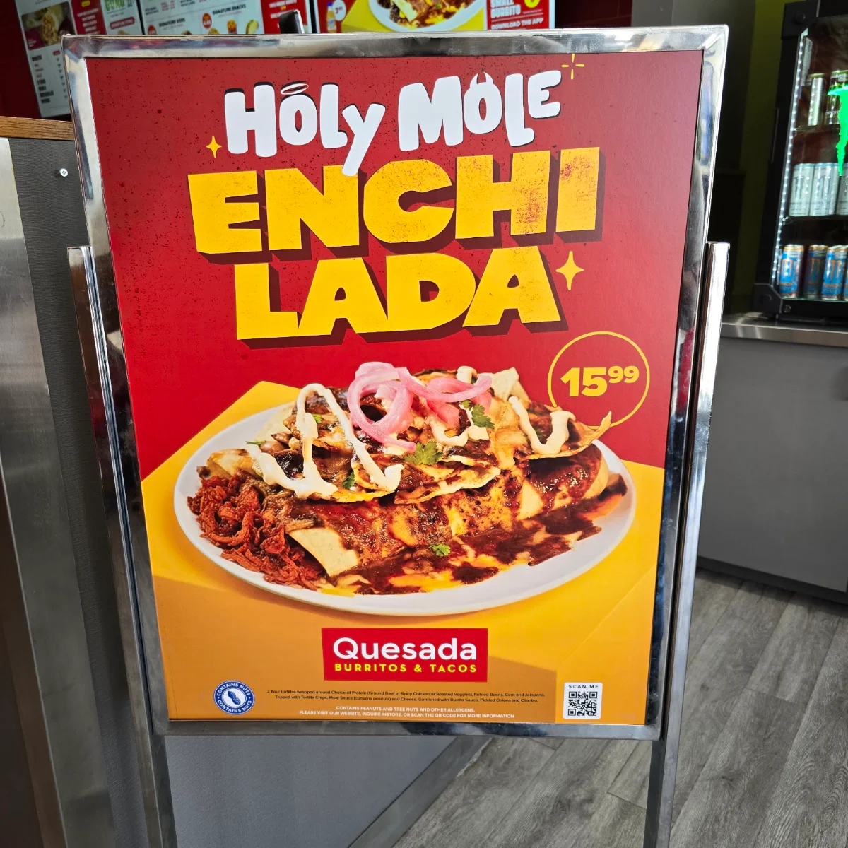 Menu, Quesada Burritos & Tacos