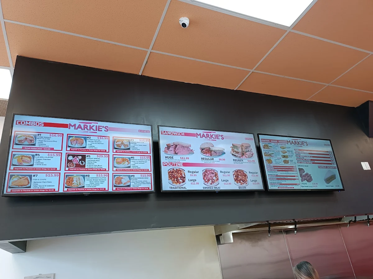 Menu, Markie's Montreal Smoked Meat