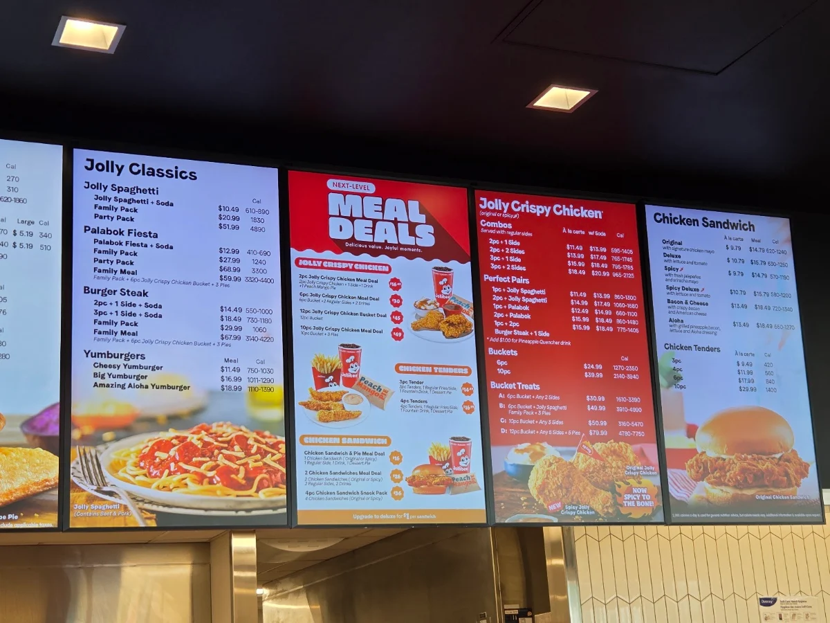 Menu, Jollibee