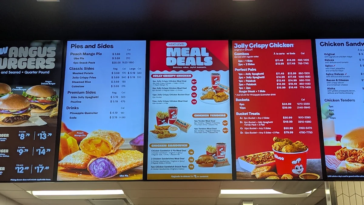 Menu, Jollibee