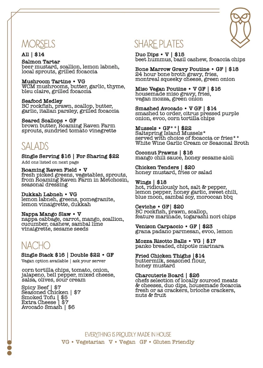 Menu, Emporia