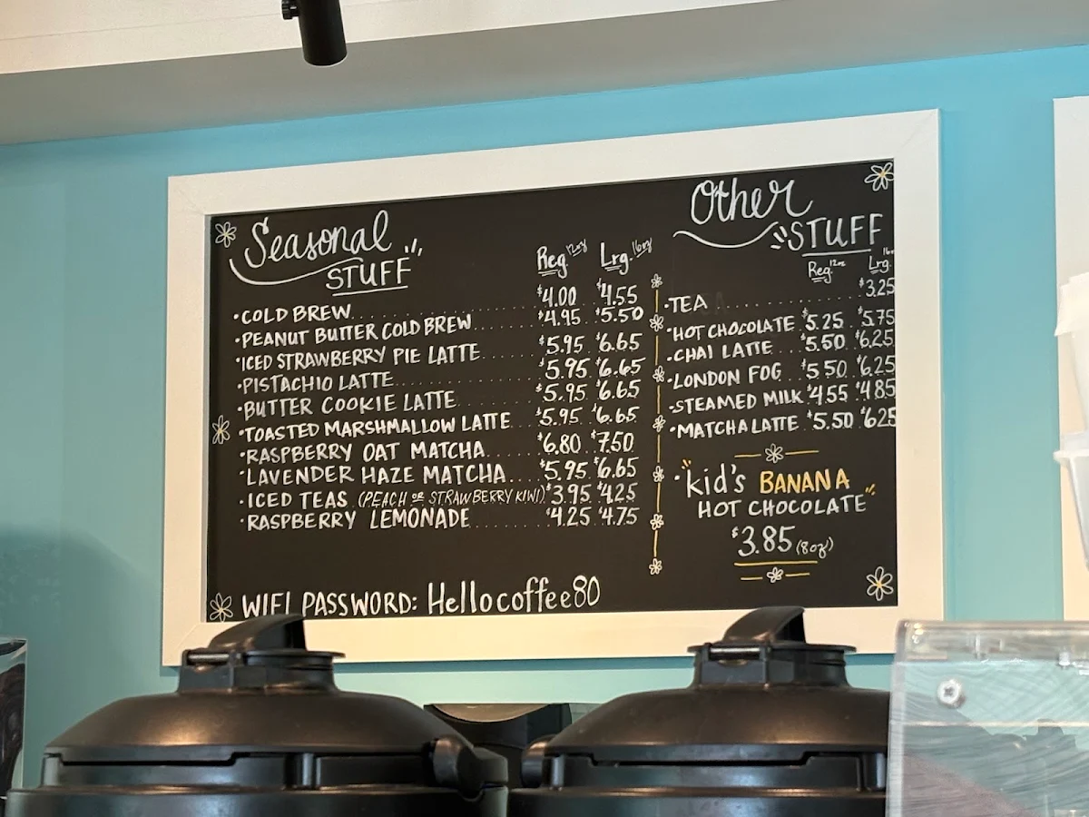 Menu, Hello Coffee (Liberty Village)