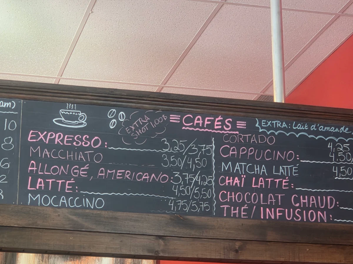 Menu, Cafeo