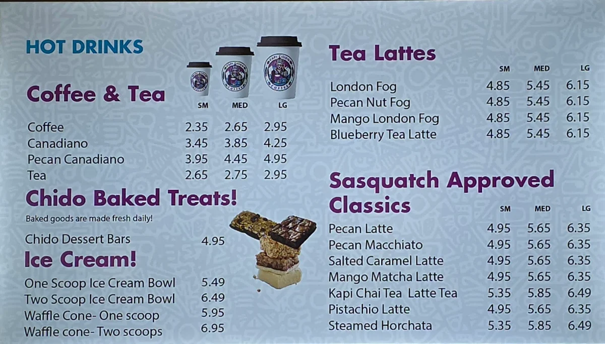 Menu, Kapi Chido Coffee Roasters
