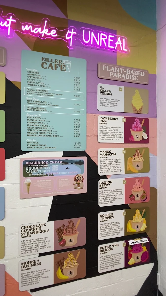 Menu, Killer Ice Cream
