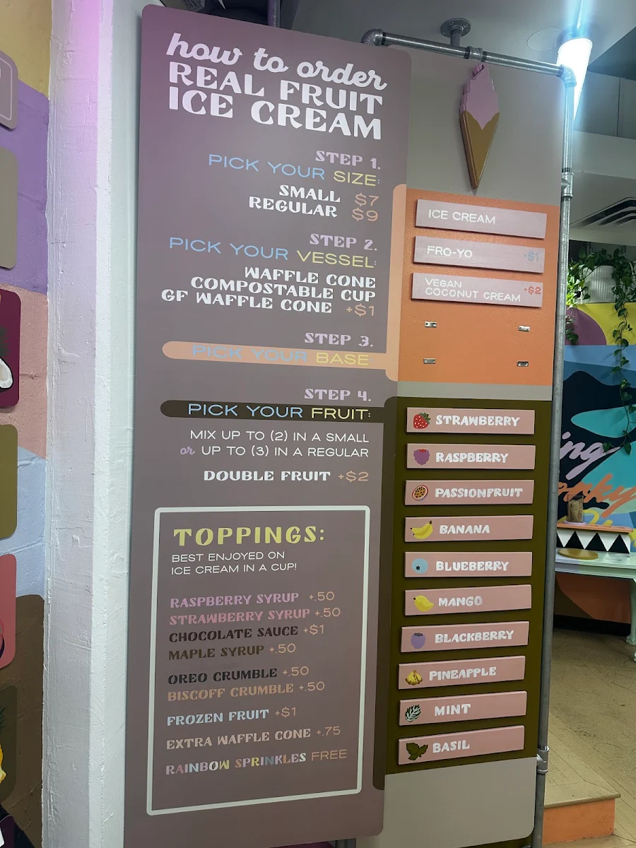 Menu, Killer Ice Cream