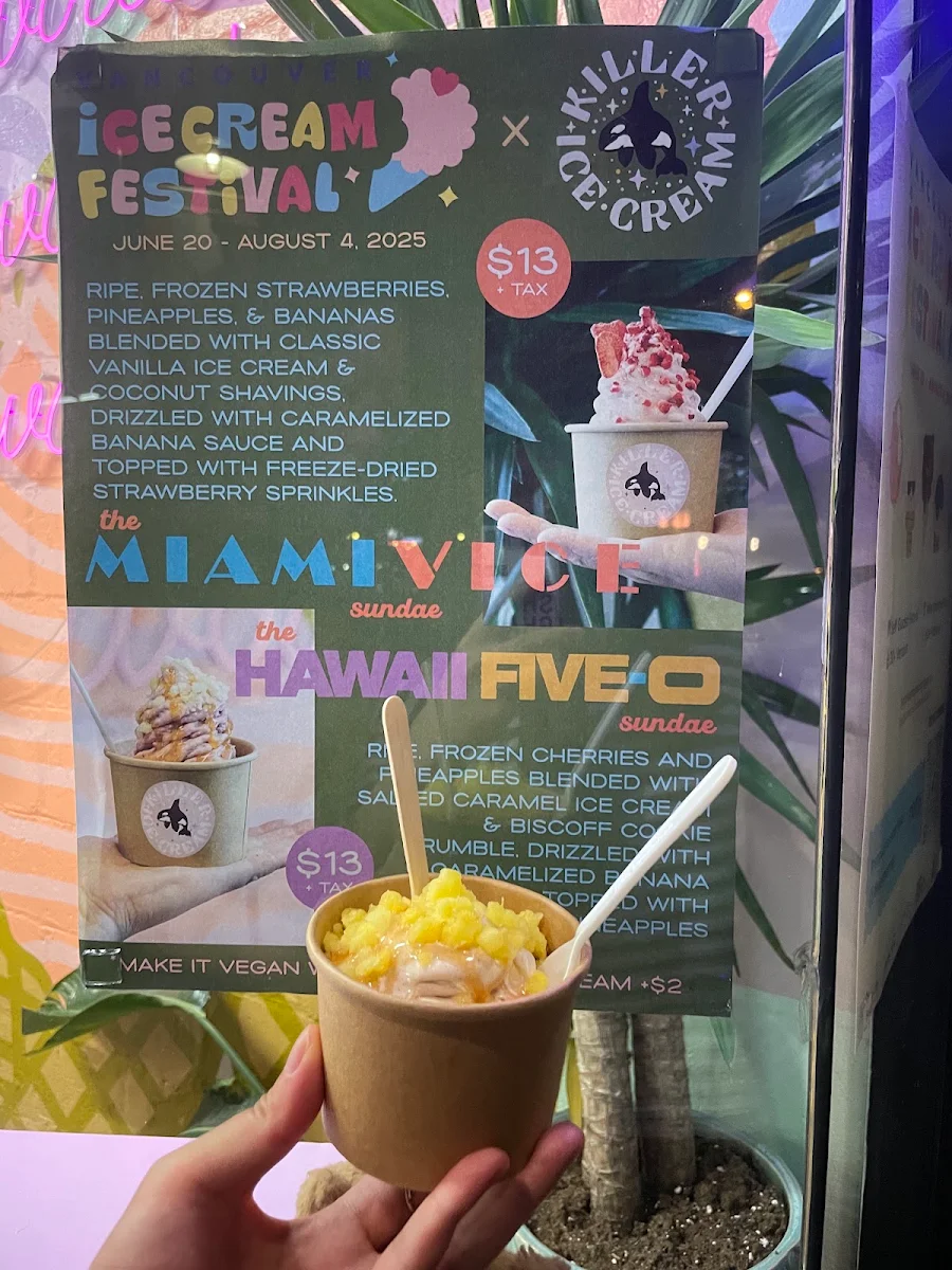 Menu, Killer Ice Cream