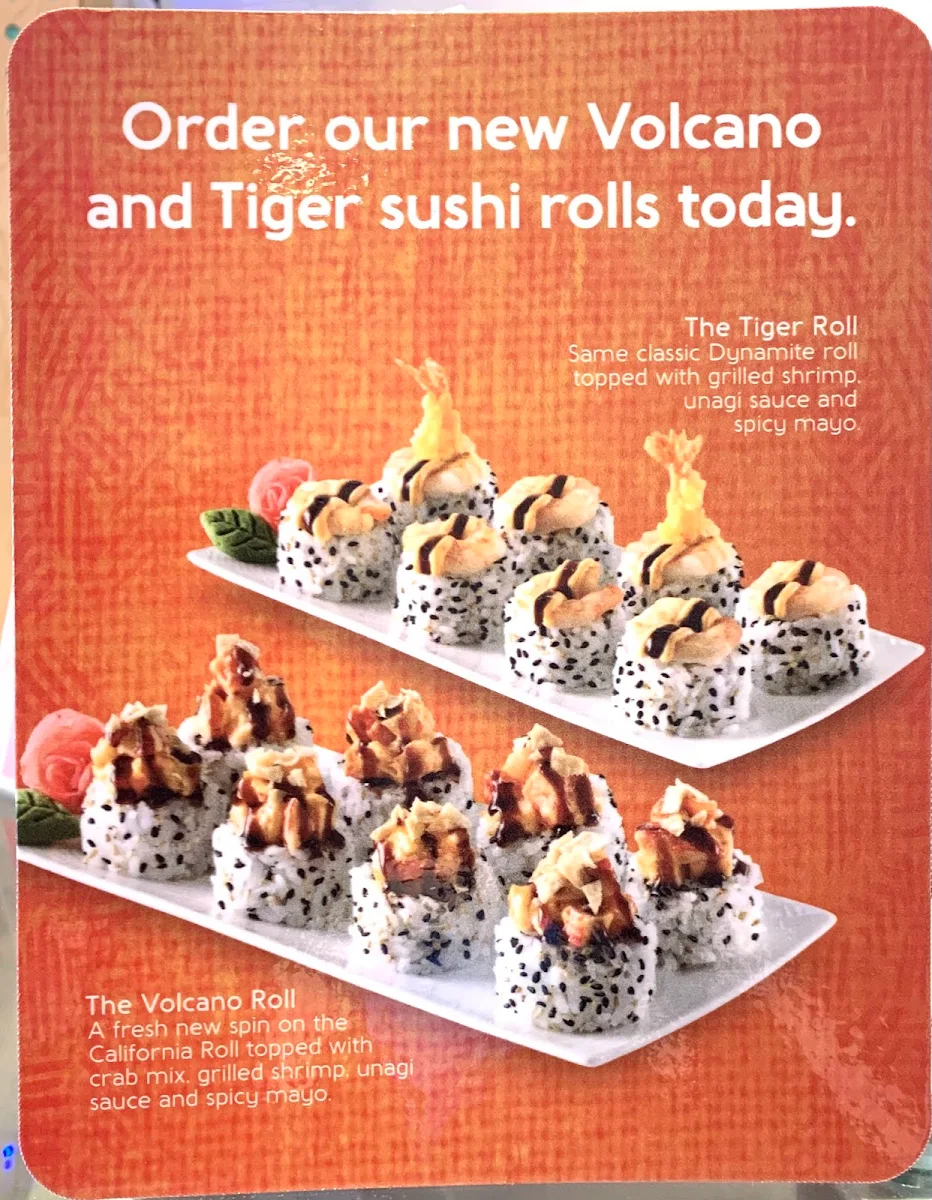 Menu, Edo Japan LANGFORD