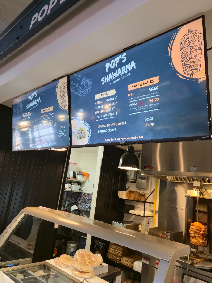 Menu, Pop’s Shawarma