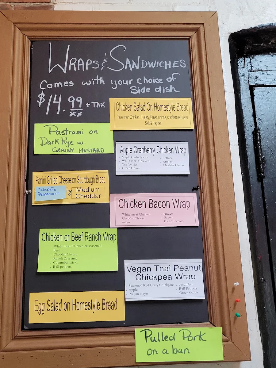 Menu, The Black Cat Cafe