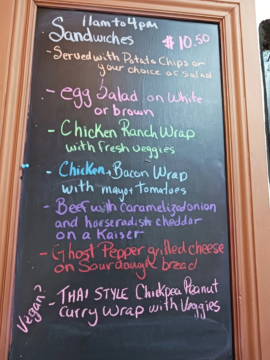 Menu, The Black Cat Cafe