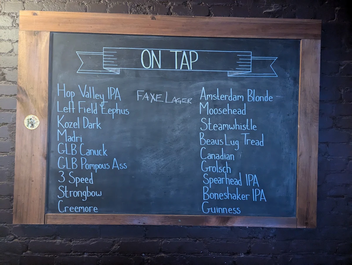 Menu, Rails And Ales
