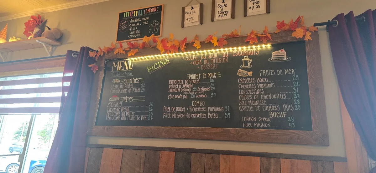 Menu, Balza